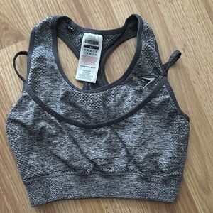 Gymshark Gray Heather Seamless Racerback Sports Bra